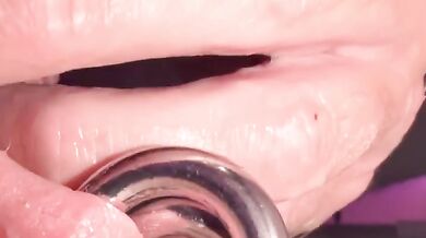 KatyTheMilf's 8mm anal stretching ruined by dominant piercing scene