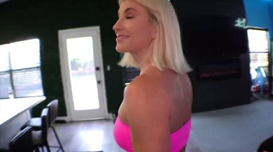 Blonde MILF stretches her tight pussy raw in POV fuck with big dick