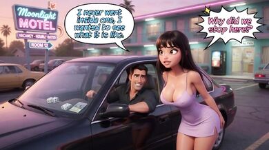 Stepmom and Stepdaughter Secret Motel Passion after Beach Flirt Role Play