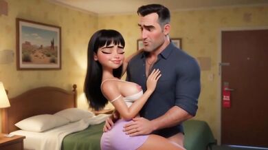 Stepmom and Stepdaughter Secret Motel Passion after Beach Flirt Role Play