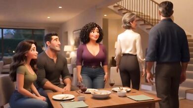 Mature aunt surprises fiancée with steamy weekend approval in hot role play