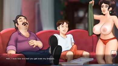 Maria’s summertime cumshot milf harem gets wrecked in animated ecstasy