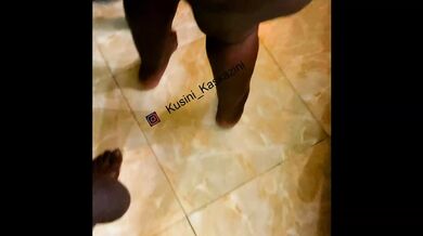 BBW Afrika's seductive footwork drips cum on demand thick hips and bubble butt