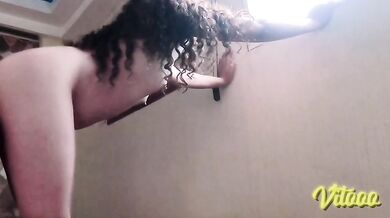 Skinny girlfriend big ass black hair fucked hard in four