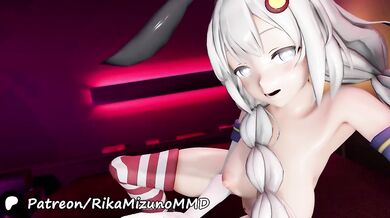 Kizuna Akari dance striptease bigass tits MMD uncensored solo hentai