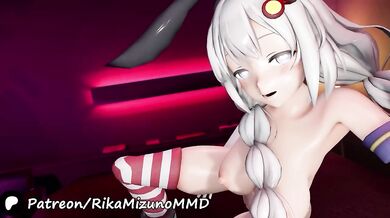 Kizuna Akari dance striptease bigass tits MMD uncensored solo hentai