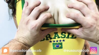 Pov destroyed my big Brazilian ass worshipping in her World Cup bodysuit