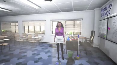 My naughty teacher cleans her classroom naked and serves my cock