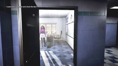 My naughty teacher cleans her classroom naked and serves my cock