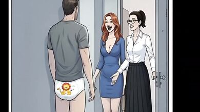 Desperate male bedwetting diaper punishment deepthroat dominates wetting roar