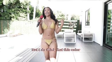 Gushing Bubble Butt Babe Chanell Heart Slurps Into Bikini Try On Tease