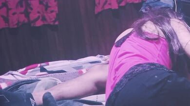 Elegante travesti anal que parecía sacada de una fantasía travesti