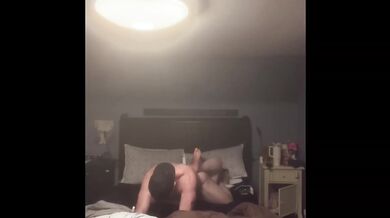 Reverse missionary anal fingering prostate squirted hard fuck