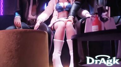 Yelan Xinqiu's wild girls night out with studs oral spanking thicc huge tits