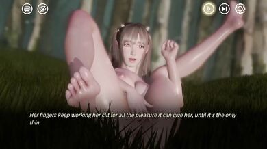Blonde big tits masturbating in the woods to a wild orgasm