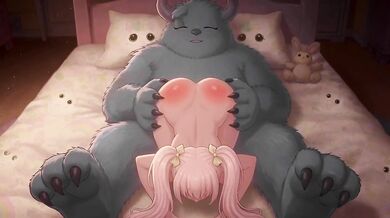 Lustful Monster Creampies Her Waking Up Cartoon Anal Hentai