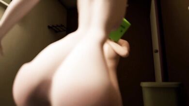 Neighbor freezes time while I shit then cums inside my ass