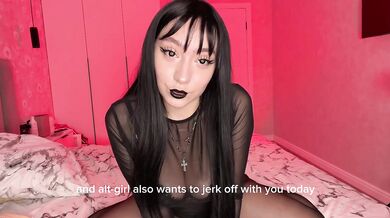Countdown to cum for doing what the Russian alt-girl says dirty JOI with HD doggystyle