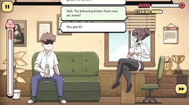 Teacher gets destroyed creampie while student watches