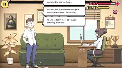 Teacher gets destroyed creampie while student watches