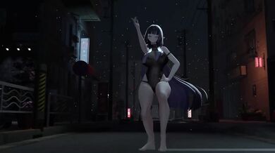 Elf VTuber nude Kpop dance in billionaire hentai MMD