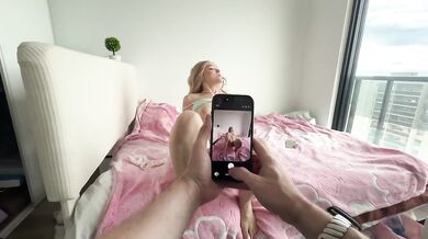 Stepmans POV Blowjob ends in doggystyle before she walks in