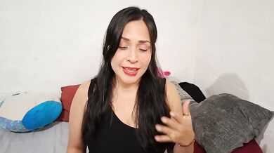 ASMR dirty talk latina gushing on big tits mouth sounds solo MILF
