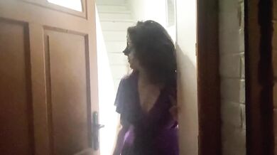 Amateur brunette POV her valentine day blowjob destroyed with crampies