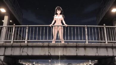 Busty anime hentai woman destroyed big tits public cock hungry