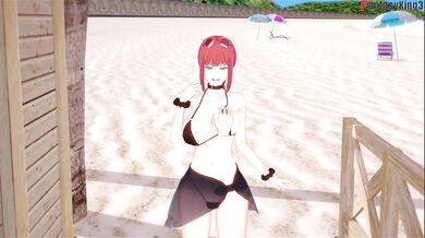 Makima’s Ahegao Tits get ripped POV chainsaw fuck