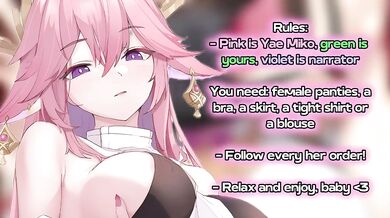 Special feminization training with Yae Miko destroy her as sissy JOI