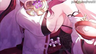 Special feminization training with Yae Miko destroy her as sissy JOI