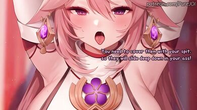 Special feminization training with Yae Miko destroy her as sissy JOI