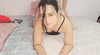 My roommate’s bare pussy gets my cock deep inside her womb