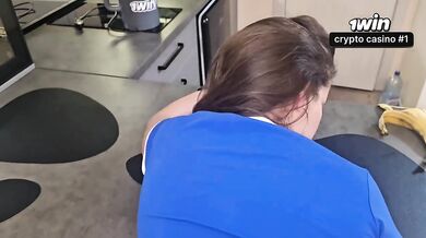 Banana blowjob turns me on with that big juicy ass creampie