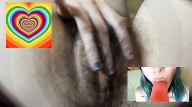 Pigtail Clown Girl Gets Wrecked in Trance Edging Masturbation
