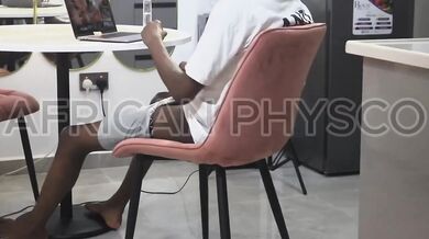 Ebony stepsister gushing on big black cock riding rough deepthroat