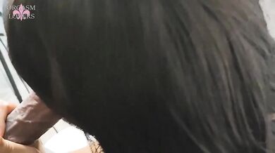 Cute sexy girl sucking big cock swallowing every drop of sperm