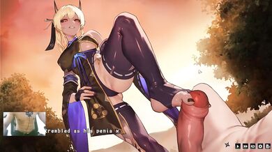 Femdom Blonde Succubus doggy style creampie with BBC and facesitting 18yr kunoichi