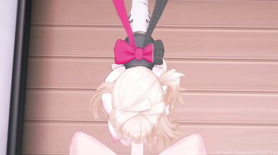 Cissia's big tits squished in missionary POV hentai game