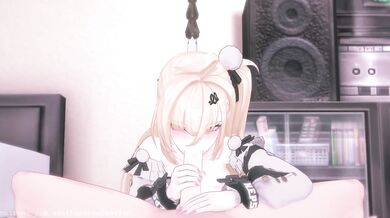 Cissia's big tits squished in missionary POV hentai game