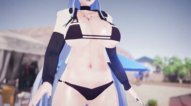Esdeath’s darling crushed failed rescue same size vore belly bulge chained bondage