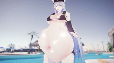Esdeath’s darling crushed failed rescue same size vore belly bulge chained bondage