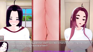 Giantess college sluts shove Van in their holes