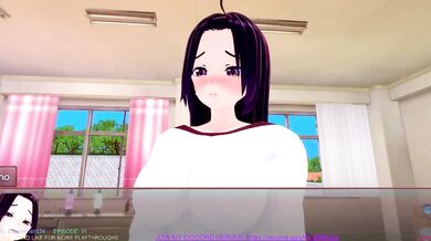 Giantess college sluts shove Van in their holes