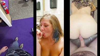 Gym girl gets facial after doggystyle pounding deepthroat deep cumshot