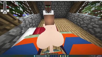 Jenny gets railed while playing Minecraft cartoon hentai sex game