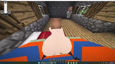 Jenny gets railed while playing Minecraft cartoon hentai sex game
