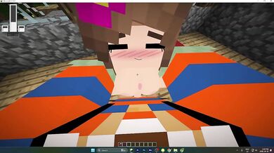 Jenny gets railed while playing Minecraft cartoon hentai sex game