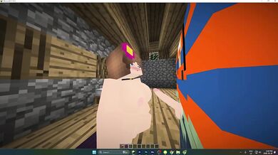 Jenny gets railed while playing Minecraft cartoon hentai sex game